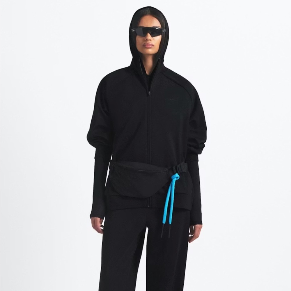 NWT Nike x Skims Matte Tricot Oversized Track Jacket in Obsidian Size Large - Picture 5 of 6